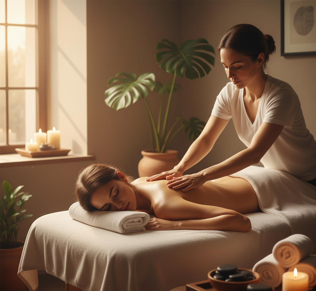 Massage relaxant Image représentant un massage